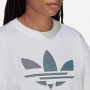 חולצת T אדידס לנשים Adidas Originals  Adicolor Iridescent Shattered Trefoil Tee - לבן