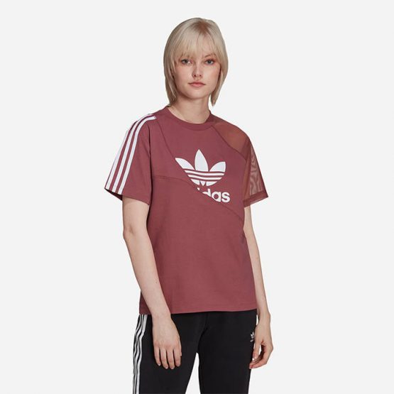 חולצת טי שירט אדידס לנשים Adidas Originals Adicolor Split Trefoil T-Shirt - ורוד