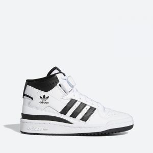 נעלי סניקרס אדידס לנשים Adidas Originals  Forum Mid  - לבן/שחור