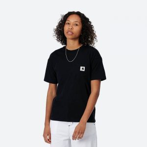 חולצת T קארהארט לנשים Carhartt WIP Pocket - שחור