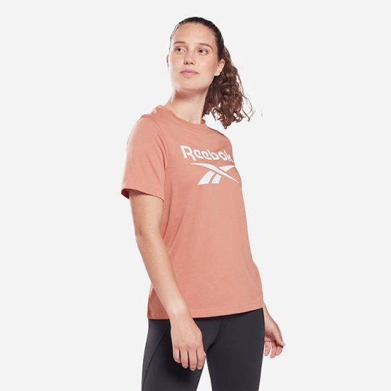 חולצת טי שירט ריבוק לנשים Reebok Big Logo - ורוד