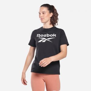 חולצת טי שירט ריבוק לנשים Reebok Big Logo - שחור