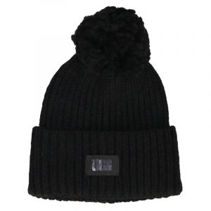כובע האג לנשים UGG Chunky Rib Knit Beanie - שחור