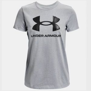 חולצת T אנדר ארמור לנשים Under Armour Armor Live - אפורכסף