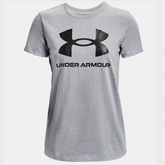 חולצת טי שירט אנדר ארמור לנשים Under Armour Armor Live - אפורכסף