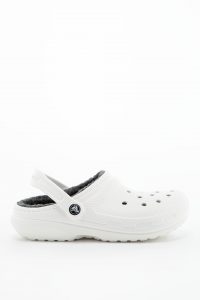 כפכפי Crocs לגברים Crocs Slippers Classic Fuzz Lined Clog - לבן