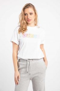 חולצת T גס לנשים Guess ESSIE - לבן