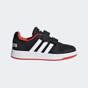 נעלי סניקרס אדידס לילדים Adidas HOOPS 2 0 CMF C - שחור/לבן