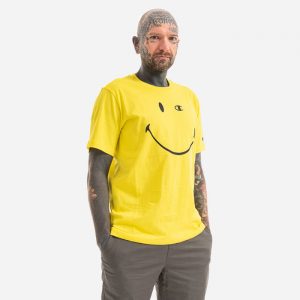 חולצת T צ'מפיון לגברים Champion x Smiley Crewneck T-Shirt - צהוב