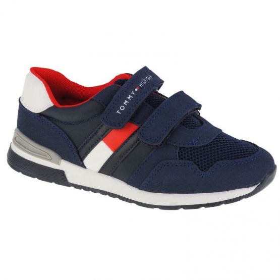 נעלי סניקרס טומי הילפיגר לילדים Tommy Hilfiger Hilfiger Low Cut Velcro Sneaker - כחול נייבי