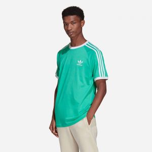 חולצת T אדידס לגברים Adidas Originals 3-Stripes Tee - ירוק
