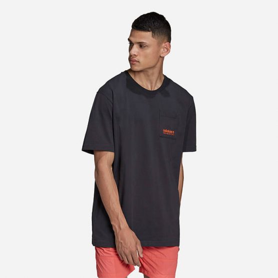 חולצת טי שירט אדידס לגברים Adidas Originals Originals  ADVENTURE C-BUTTERFLY POCKET TEE - שחור