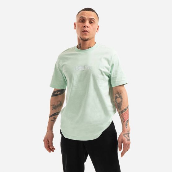חולצת טי שירט קארהארט לגברים Carhartt WIP Multi Star Script T-Shirt - מנטה