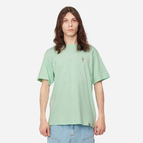 חולצת T קארהארט לגברים Carhartt WIP Cube - ירוק