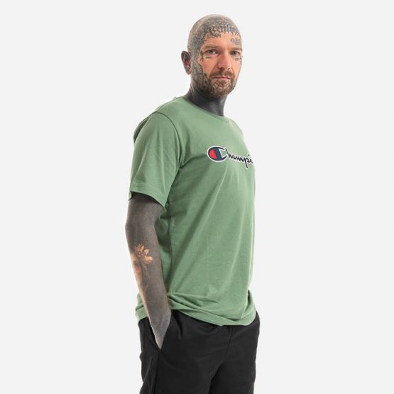 חולצת טי שירט צ'מפיון לגברים Champion Crewneck - ירוק