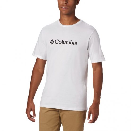 חולצת טי שירט קולומביה לגברים Columbia CSC Basic Logo - לבן