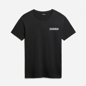 חולצת T נפפירי לגברים Napapijri Quintino - שחור