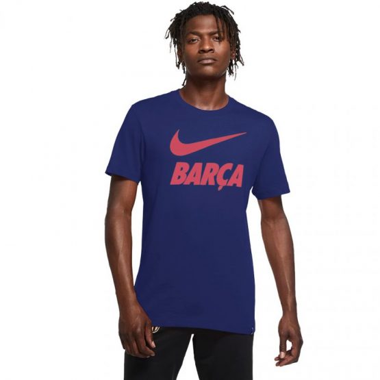 חולצת טי שירט נייק לגברים Nike FC Barcelona M CD0398 - כחול נייבי
