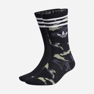 גרב אדידס לגברים Adidas Originals Camo Crew Socks 2-Pack - שחור