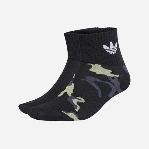 גרב אדידס לגברים Adidas Originals Camo Mid-Ankle Socks 2-pack - שחור