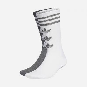 גרב אדידס לגברים Adidas Originals Trefoil Crew Socks 2-pack - לבן