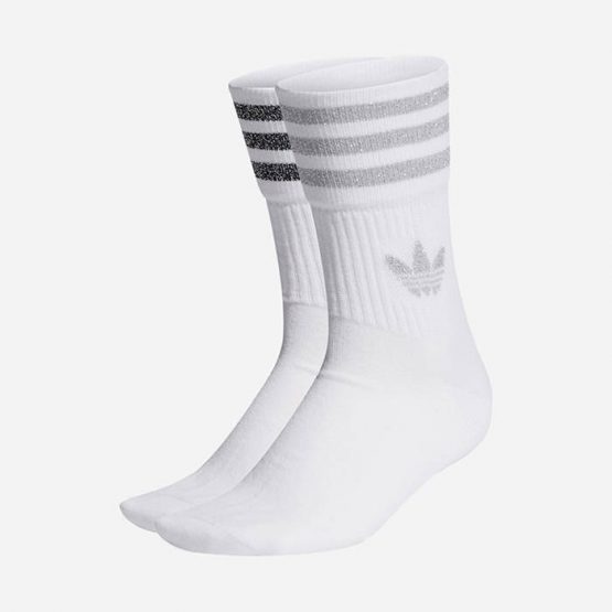 גרב אדידס לגברים Adidas Originals High Socks 2 Pairs - לבן פסים