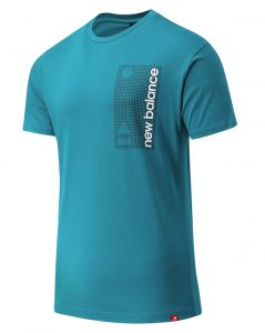 חולצת T ניו באלאנס לגברים New Balance ESSENTIALS TERRAIN GRID T TMT - כחול