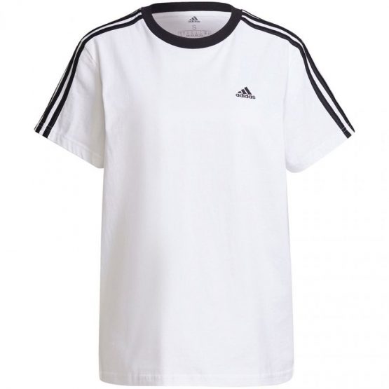חולצת אימון אדידס לנשים Adidas Essentials 3-Stripes Tee - לבן