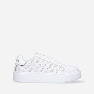 נעלי סניקרס קרל לגרפלד לנשים Karl Lagerfeld  Maxi Kup Perf Logo Lo Lace - לבן