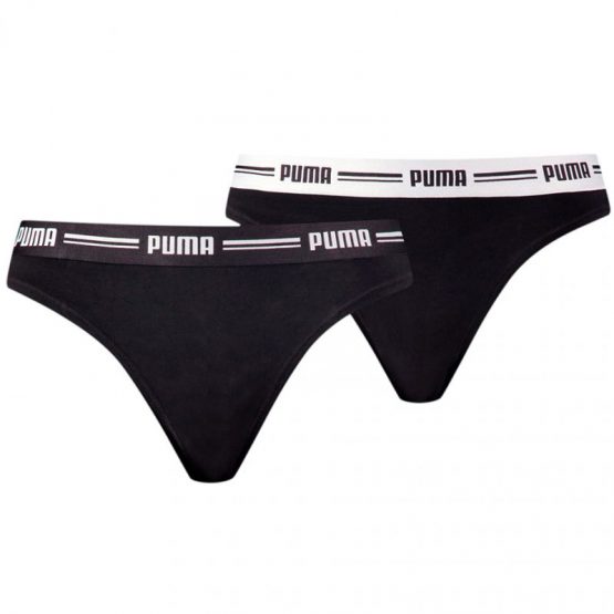תחתוני פומה לנשים PUMA String 2P Pack Underwear  - שחור