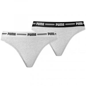 תחתוני פומה לנשים PUMA String 2P Pack Underwear  - אפורכסף