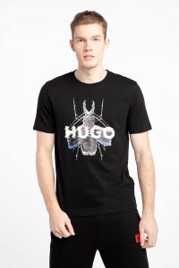 חולצת T הוגו בוס לגברים HUGO BOSS Dugy - שחור