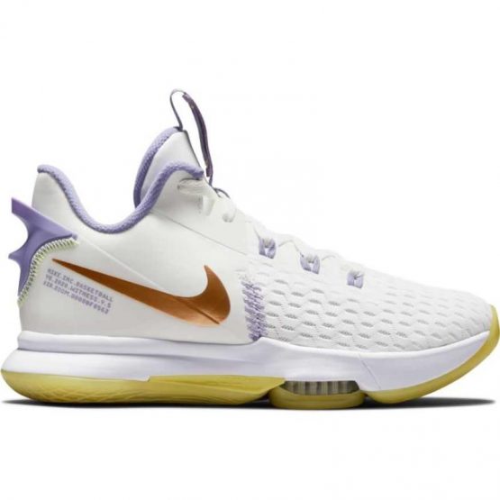 נעלי כדורסל נייק לגברים Nike LEBRON WITNEDD V - לבן/צבעוני