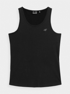 טופ וחולצת קרופ פור אף לנשים 4F SLIM PLAIN TOP - שחור