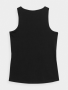 טופ וחולצת קרופ פור אף לנשים 4F SLIM PLAIN TOP - שחור