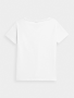 חולצת T פור אף לנשים 4F REGULAR PLAIN T-SHIRT - לבן