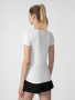 חולצת אימון פור אף לנשים 4F QUICK DRYING SLIM TRAINING T-SHIRT - לבן