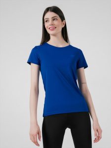 חולצת אימון פור אף לנשים 4F QUICK DRYING SLIM TRAINING T-SHIRT - כחול