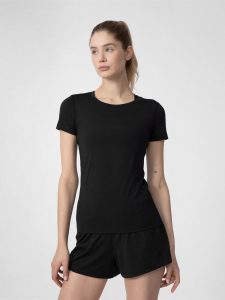 חולצת אימון פור אף לנשים 4F QUICK DRYING SLIM TRAINING T-SHIRT - שחור
