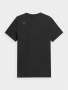 חולצת T פור אף לגברים 4F REGULAR T-SHIRT WITH PRINT - שחור