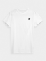 חולצת טי שירט פור אף לגברים 4F REGULAR PLAIN T-SHIRT - לבן