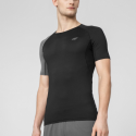 חולצת אימון פור אף לגברים 4F DRY-FIT TRAINING SHIRT - שחור/אפור