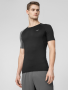 חולצת אימון פור אף לגברים 4F DRY-FIT TRAINING SHIRT - שחור/אפור