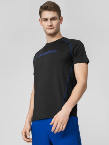 חולצת אימון פור אף לגברים 4F DRY-FIT TRAINING SHIRT - שחור/כחול