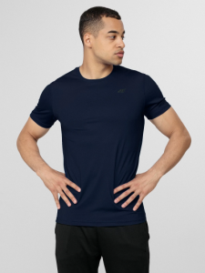 חולצת טי שירט פור אף לגברים 4F DRY-FIT SLIM TRAINING SHIRT - כחול נייבי