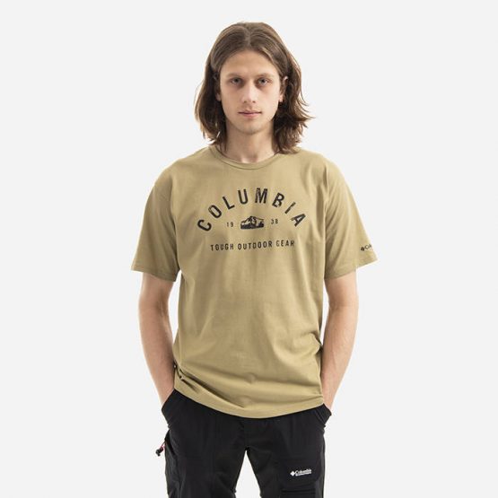 חולצת T קולומביה לגברים Columbia Urban Trail Graphic - חום