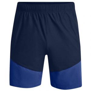 מכנס ספורט אנדר ארמור לגברים Under Armour Armor Knit Woven Hybrid Shorts - כחול נייבי