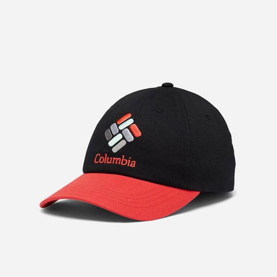 כובע קולומביה לגברים Columbia Roc II Ball Cap - שחור/אדום