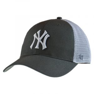 כובע ניו ארה לגברים New Era Brand MLB New York Yankees Branson - אפורכסף