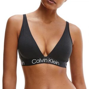 טופ וחולצת קרופ קלווין קליין לנשים Calvin Klein Lght Lined Triangle Black - שחור
